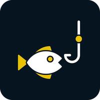 Fishing Glyph Two Color Icon vector