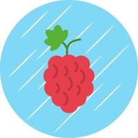 Raspberries Flat Blue Circle Icon vector