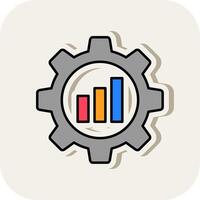 Productivity Line Filled White Shadow Icon vector