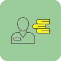 Good Habits Filled Yellow Icon vector