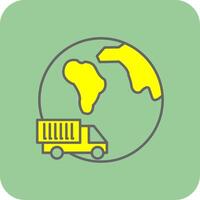 Travel Filled Yellow Icon vector