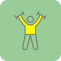 Exercise Filled Yellow Icon vector