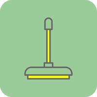 Floor Wiper Filled Yellow Icon vector
