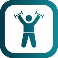 Exercise Glyph Gradient Round Corner Icon vector