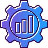 Productivity Gradient Filled Icon vector