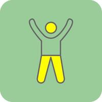 Cheer Up Filled Yellow Icon vector