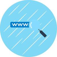 Keyword Search Flat Blue Circle Icon vector