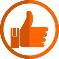 Good Glyph Orange Circle Icon vector