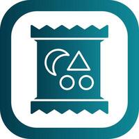 Snack Glyph Gradient Round Corner Icon vector