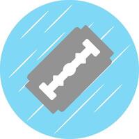 Shaving Blade Flat Blue Circle Icon vector