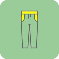 Trousers Filled Yellow Icon vector