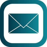 Email Glyph Gradient Round Corner Icon vector