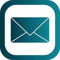 Email Glyph Gradient Round Corner Icon vector