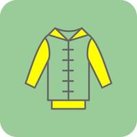 Pull Over Filled Yellow Icon vector
