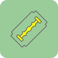 Shaving Blade Filled Yellow Icon vector