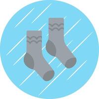 Pair of Socks Flat Blue Circle Icon vector