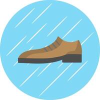 Formal Shoes Flat Blue Circle Icon vector