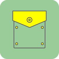Pocket Square Filled Yellow Icon vector