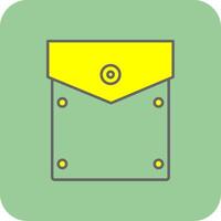 Pocket Square Filled Yellow Icon vector