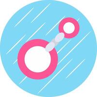 Key Chain Flat Blue Circle Icon vector