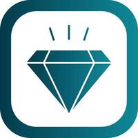 Diamond Glyph Gradient Round Corner Icon vector