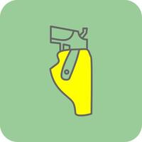 Pistol Holster Filled Yellow Icon vector