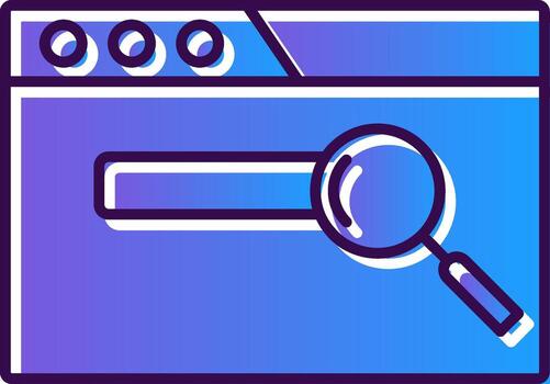 Web Search Gradient Filled Icon vector