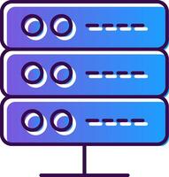 Server Gradient Filled Icon vector