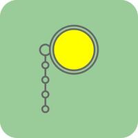 Monocle Filled Yellow Icon vector