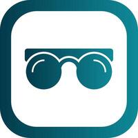 Vintage Glasses Glyph Gradient Round Corner Icon vector