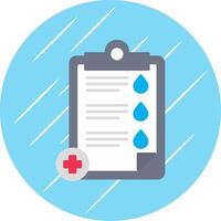 Medical Test Flat Blue Circle Icon vector