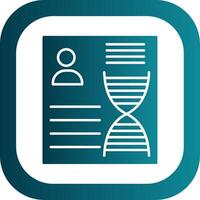 DNA Glyph Gradient Round Corner Icon vector