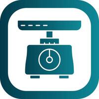 Weighing Scale Glyph Gradient Round Corner Icon vector