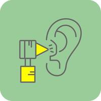 Otology Filled Yellow Icon vector