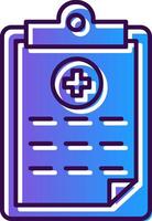 Medical Report Gradient Filled Icon vector