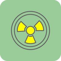 nuclear lleno amarillo icono vector