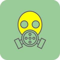 Gas Mask Filled Yellow Icon vector