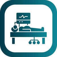 ICU Room Glyph Gradient Round Corner Icon vector