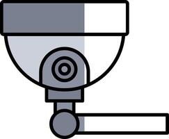 Security Camera Filled Half Cut Icon vector