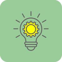 Light Bulb Filled Yellow Icon vector