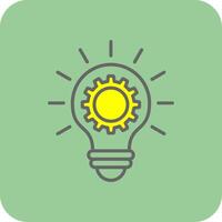 Light Bulb Filled Yellow Icon vector