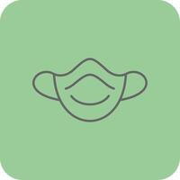 Dust Mask Filled Yellow Icon vector