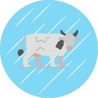 Livestock Farming Flat Blue Circle Icon vector