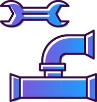 Plumbing Gradient Filled Icon vector