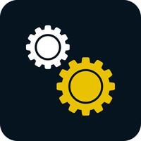 Gears Glyph Two Color Icon vector