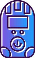 Dosimeter Gradient Filled Icon vector