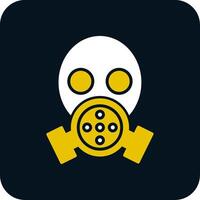 Gas Mask Glyph Two Color Icon vector