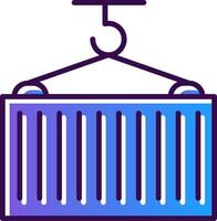 Container Gradient Filled Icon vector