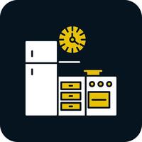 Kitchen Glyph Two Color Icon vector