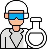 Chemist Filled Half Cut Icon vector